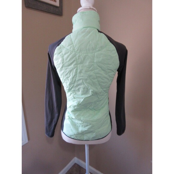 Calvin Klein Performance Puffer Jacket Women X-Small Mint Green /Gray - Picture 2 of 5